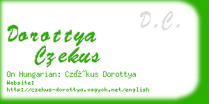 dorottya czekus business card